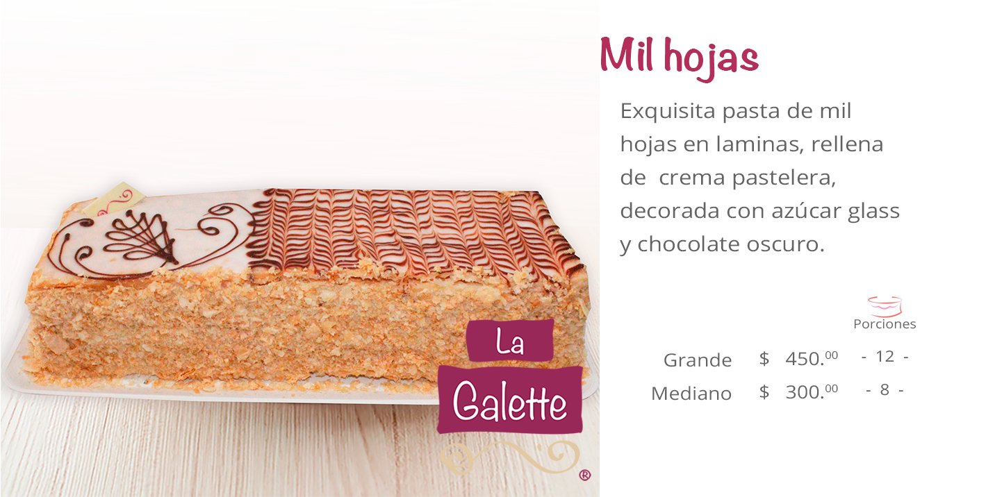 Pastel Mil hojas